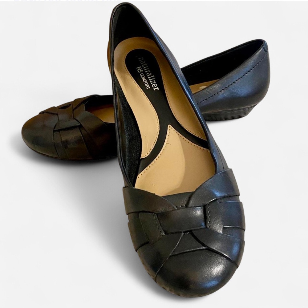🐞 NATURALIZER N5 Comfort Maude Flats in black leather